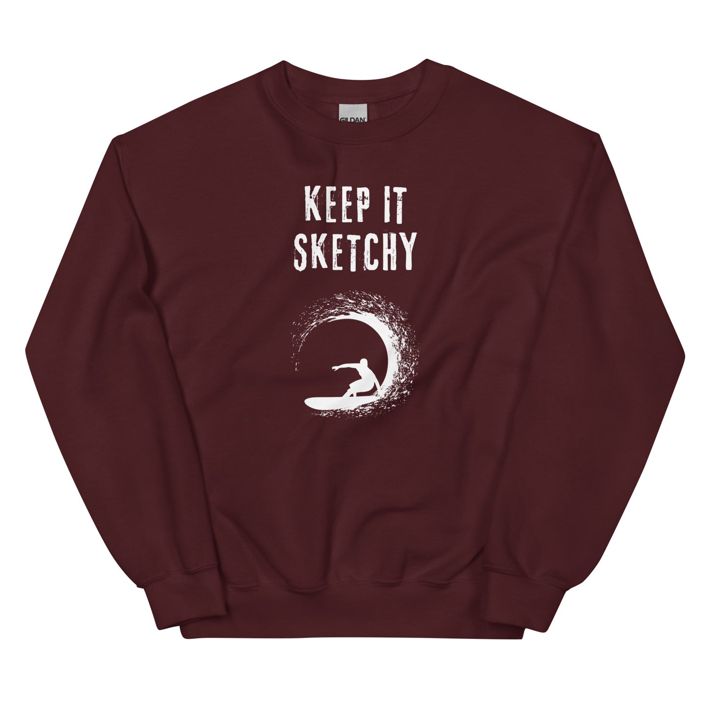 'Keep it Sketchy' Surfer Graphic Sweatshirt