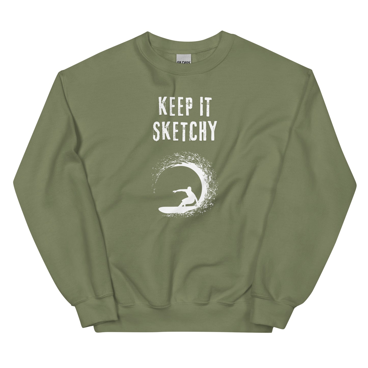 'Keep it Sketchy' Surfer Graphic Sweatshirt