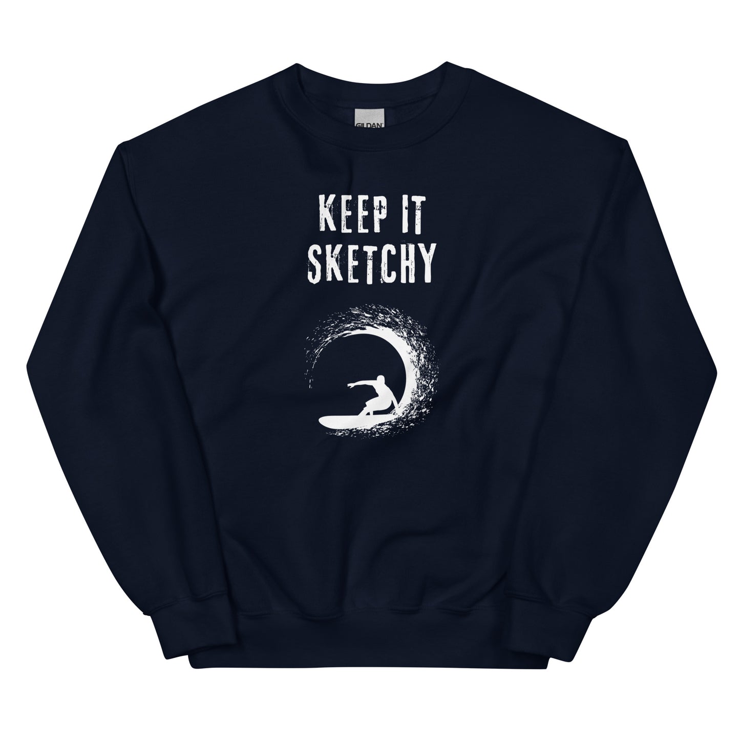 'Keep it Sketchy' Surfer Graphic Sweatshirt