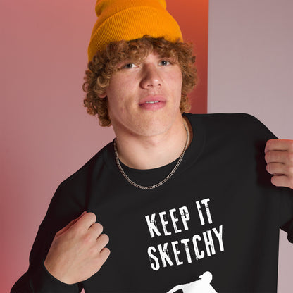 'Keep it Sketchy' Skateboarder Graphic Sweatshirt