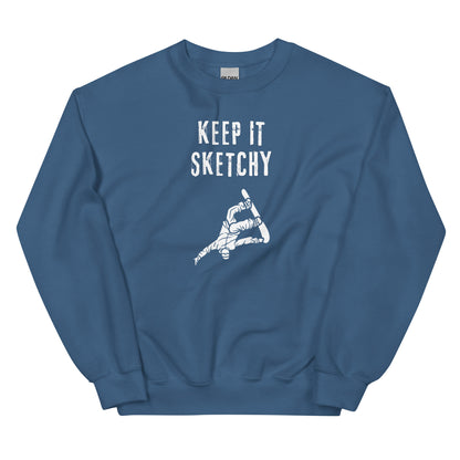 'Keep it Sketchy' Snowboarder Graphic Sweatshirt