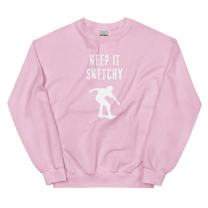 'Keep it Sketchy' Skateboarder Graphic Sweatshirt