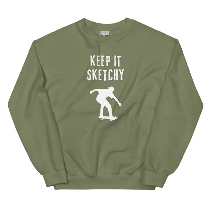 'Keep it Sketchy' Skateboarder Graphic Sweatshirt