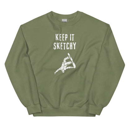 'Keep it Sketchy' Snowboarder Graphic Sweatshirt