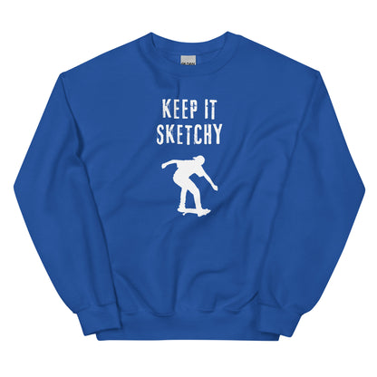 'Keep it Sketchy' Skateboarder Graphic Sweatshirt