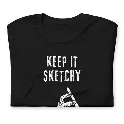 "Keep it Sketchy" snowboarder graphic tee