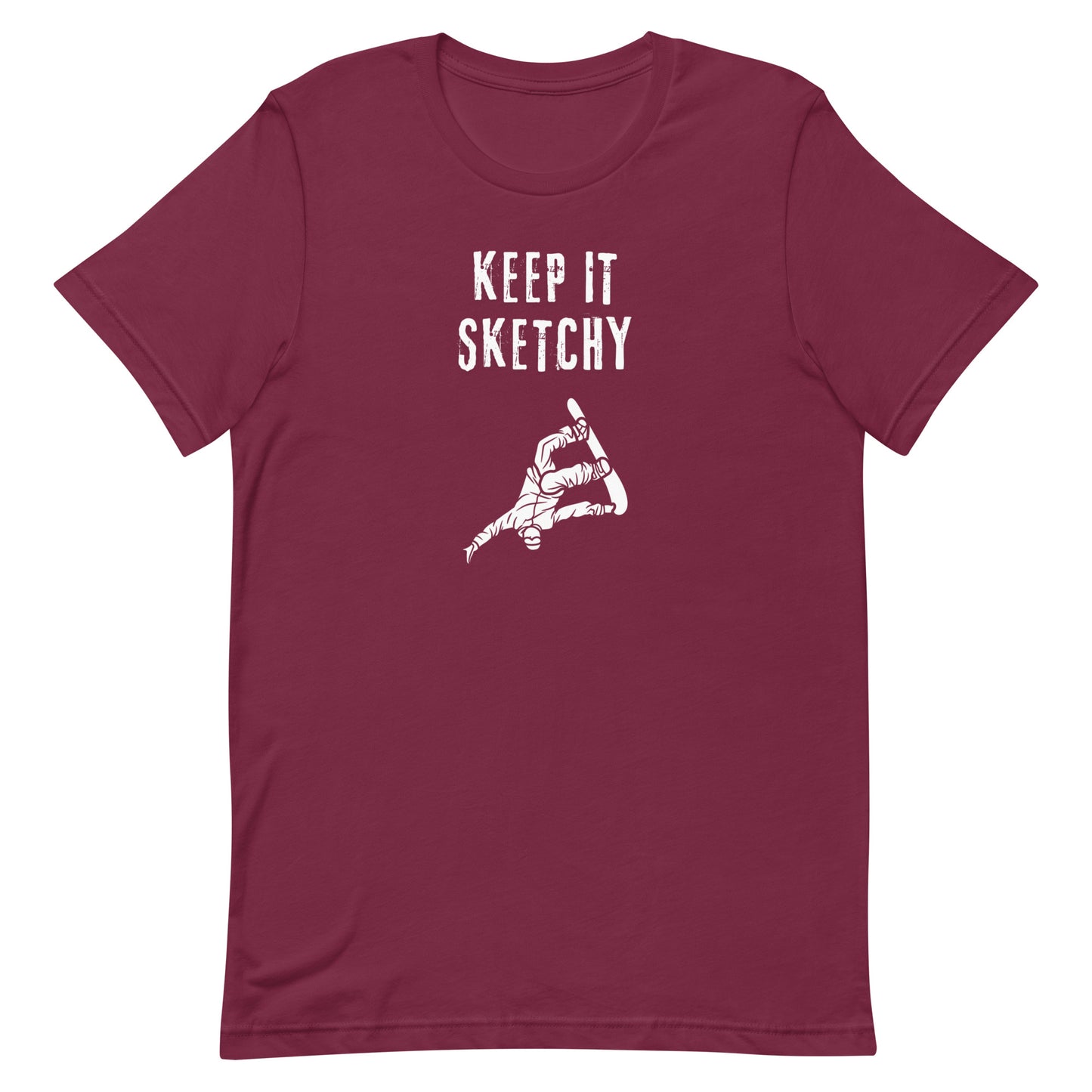 "Keep it Sketchy" snowboarder graphic tee