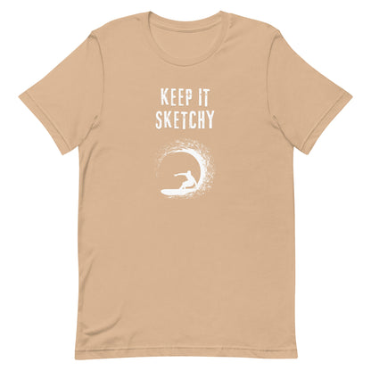 "keep it Sketchy" surfer graphic tee